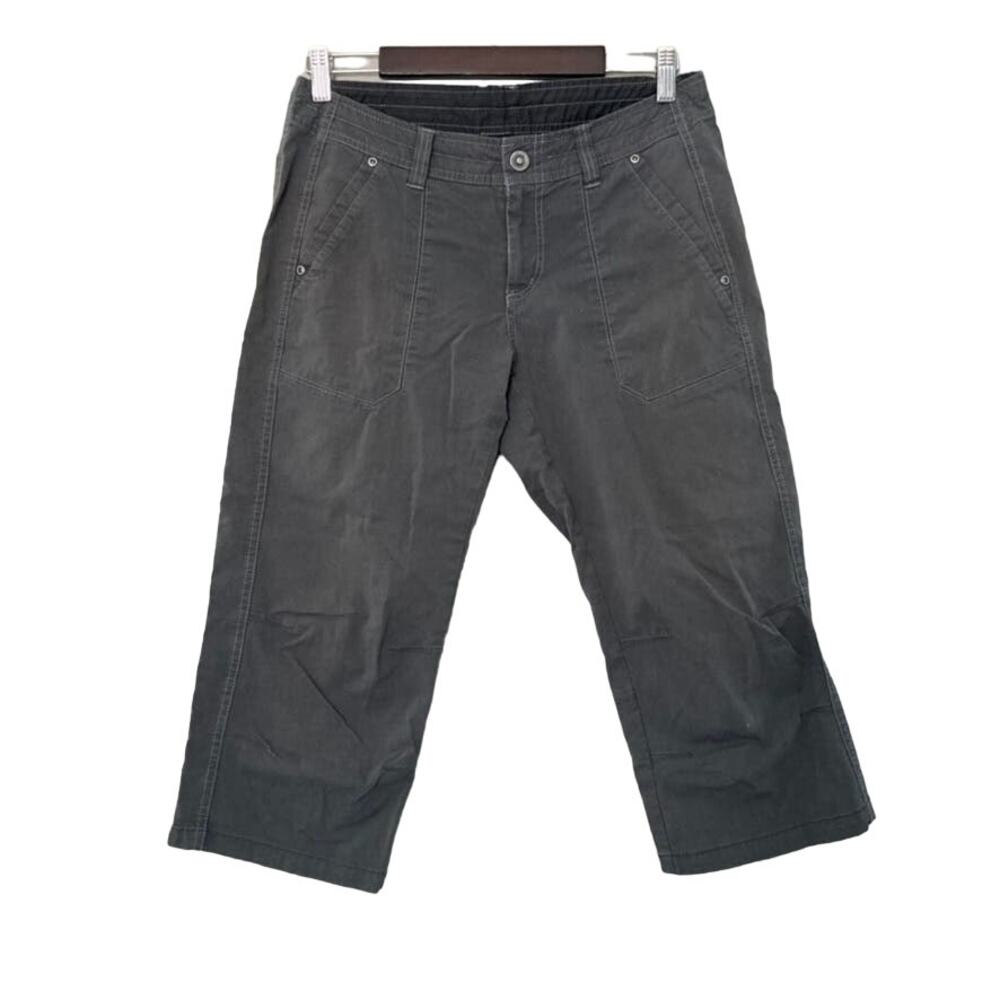 Kuhl Kurve Splash Kapri - Utility Pocket Capri Length Pants - Gray/Green - 6